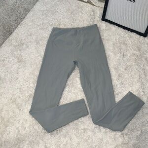 Ribbed Medium Grey Leggings